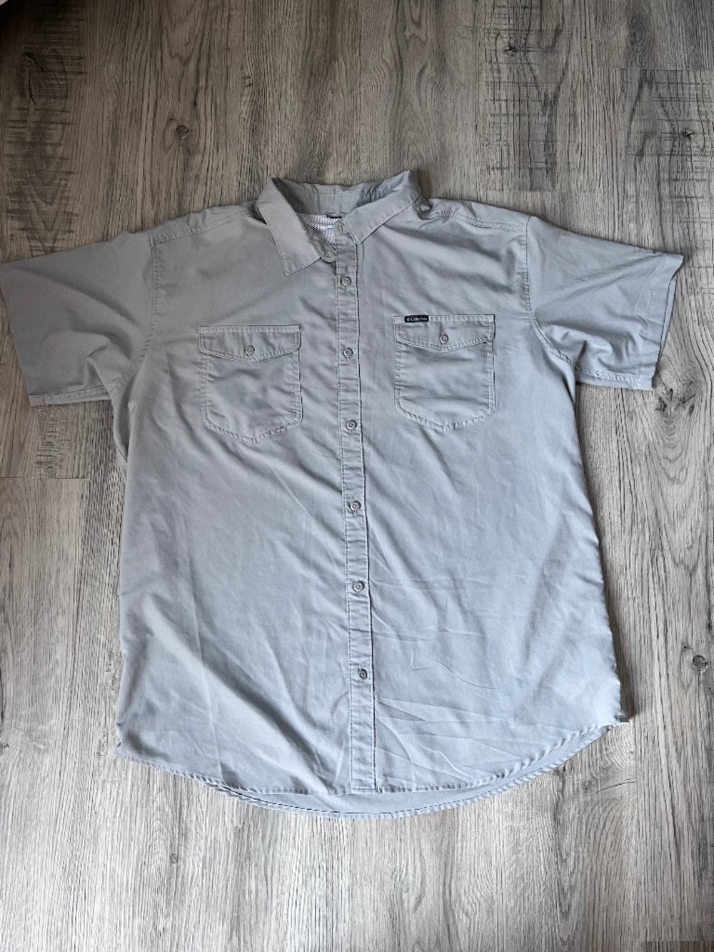 Columbia PFG Slack Tide Camp Shirt Men's XXL Blue-gray Omni-Wick UPF 50 Fishing